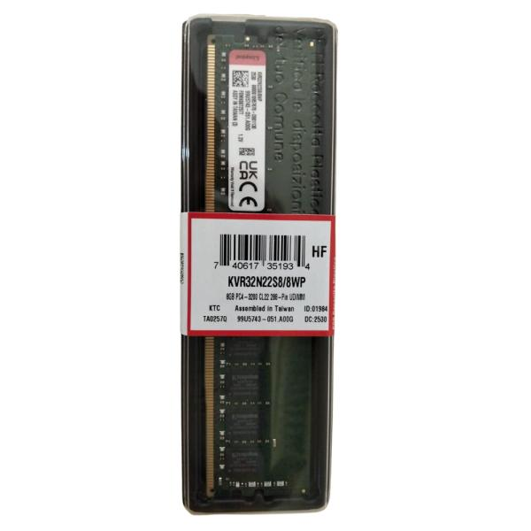 Kingston Value Memory RAM DDR4 8GB 3200MHz
