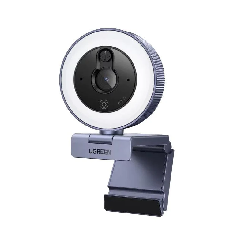 Webcam UGreen 2K QHD With 4-Level Ring Light Auto Focus Lens Cover (65857)