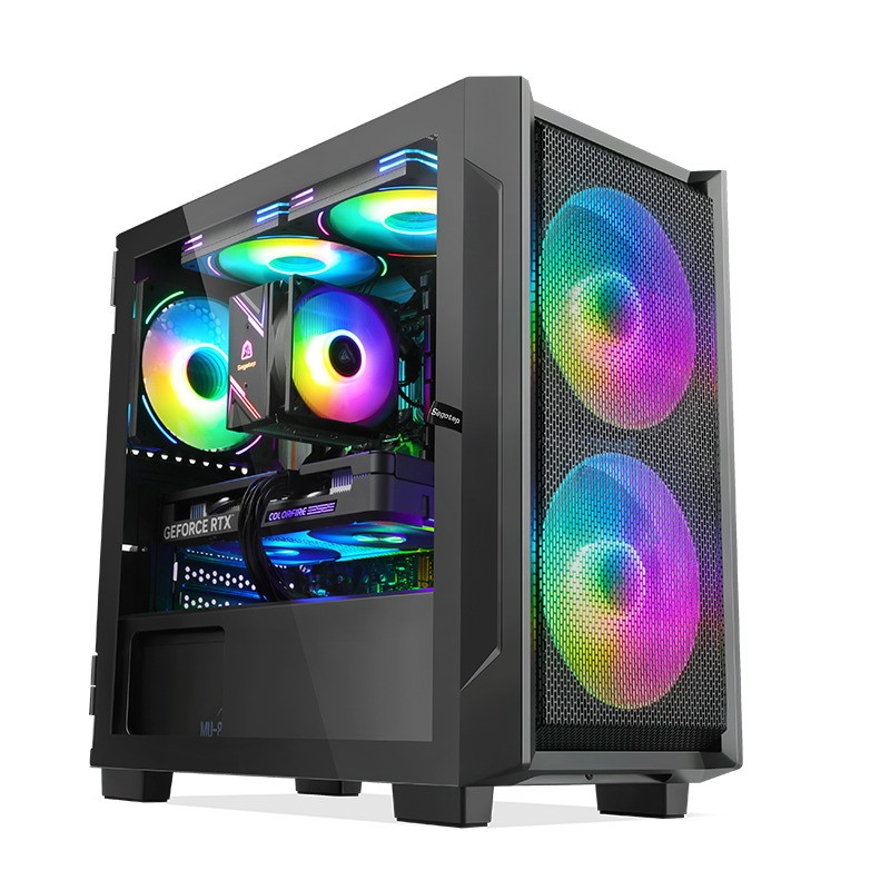 Casing PC Segotep GREMLIN 1 M-ATX Pre-Installed 3 Fan - Black