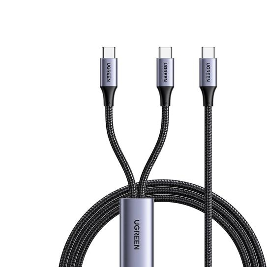 Kabel UGreen 2 in 1 Dual USB-C Nylon Braided